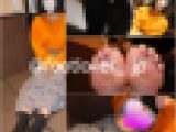 【画像＋動画】２１才会社員さんのショートブーツで歩き回って蒸れた黒ソックス足！！糸屑付き素足！パンチラ！ブラ谷間！