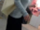 ニット巨乳な美人OL！