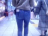 黒髪清楚系の美少女がスキニーデニム履いて美巨尻パンパンモッコリさせて歩いてるよ