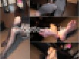 【画像＋動画】２１才看護師さんの蒸れた黒パンスト足！ゴミ付き素足！大人な生パンチラ！
