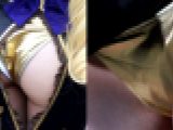 【ケツ出し♡】金の紐パンチラチラからのお尻を露出♡生意気美人チャイナドレスレイヤーの誘惑【生意気パンチラ