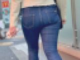 スタイル抜群エロ美巨尻の誘惑！パッツンデニムで自慢のデカ尻を妖しくムニュらせて男を誘惑！ 下品なスキニーデニム お姉さん編