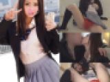 【個人撮影】制服ギャルをオナニーさせてからビクンビクンにイカせまくってみた〈素人〉