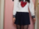 アイドル活動中の素敵美女⑤（セーラー服+黒タイツ）100枚