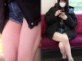 えげつない質感生脚を対面でじっくり見せてくれるJD