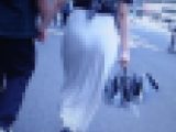 超激エロフェロモン爆発美女がタイトスカート履いて凄まじい美爆尻モッコリプルンプルンさせて歩く姿にフル勃起