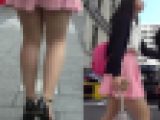 ミニスカピンヒール女