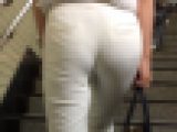「Part2・お尻のラインが素晴らしい白パンツOL」