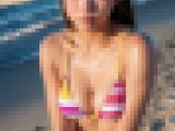 【実写風】浜辺の水着ギャル、ビキニギャル画像集