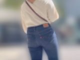 色白小娘の活きの良い美巨尻！自慢のブリンとしたエロ尻をパッツンさせまくって男を挑発！ 下品なスキニーデニム 小娘編