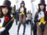 【写真】むっちり太もも高身長の美貌のマジシャン風なハイレグバニーなコスプレイヤー　高画質69枚！