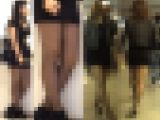【FHD高画質】２人の美人薄黒パンスト美脚を尾行