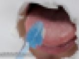 舌フェチ　髪からベロが出てきて指やアクリルを舐めるf824
