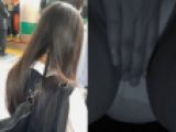素人痴漢日記６６TRAIN目★腕まくりロングヘアー女子の生態