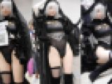 【フェチ動画】みんなが撮りたかった！夏コ●ケで見つけた白肌の超絶美女レイヤーのハイレグ2B（NieR:Automata）