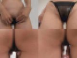 熟女に黒スケTバックを履かせて接写してみた! Vol.1