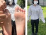22cm美女、弱足裏くすぐり！4分9秒