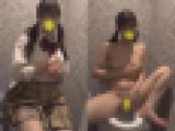 デパートのトイレでこっそりオナニーしちゃうJK117