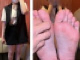 24cmギリシャ型清楚系美女弱足裏、膝くすぐり！4分37秒