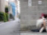 セーラー服でスカートをめくって純白下着パンチラ露出指令259n16-1