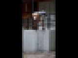 立ちバックの姿勢で高い所から小便する変態露出M女　263n4-4