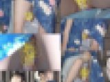 【はだけた浴衣から見えたデカ乳首】【着崩れ激かわ浴衣JDおっぱい＆陰毛すけパン激写】