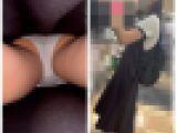 【素人のパンツを逆さ撮り】20,普通のメガネ女性たちの生パンツ撮れました！ 3人収録