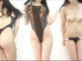 【フェチ動画】これぞ究極神ボディ！Fカップ美乳とすべすべ美尻の黒髪女子大生競泳水着