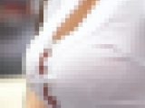 巨乳おっぱい！ブラウスがはち切れそうな美人お姉さん 透けブラ 後編