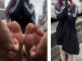 23.5cm 美女激弱足裏くすぐり、足ツボ！3分18秒