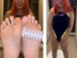 清楚系美人やくみねぎさん、23.5cm激弱足裏くすぐりで爆笑！1分54秒