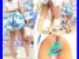 ◆◇パーティドレスの美人お姉さんをスマホ撮りに続いて別カメラでも逆さ撮りwww！！◆◇