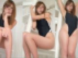 【フェチ動画】はちきれんばかりの健康美！メガネの似合う茶髪の超美形JDギャルのムチムチハイレグ競泳水着