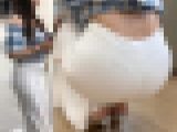 高画質 透け尻透けパンの美人さん！Ｔバックが！