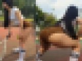 【音あり高画質】テニスの練習で乳揺れハミ尻の美人さん