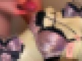 【４K】★パンティ・ブラジャーぶっかけ4発★