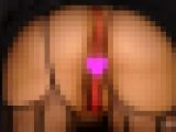【デカ尻】ピンクのTフロント上アングル
