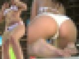 【FHD2本セット】尻出しビキニＴバックのイベントガール