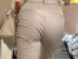 「高レベル美女！美脚OLのPライン透けるムチ尻スラックス(1名)」