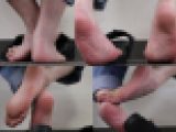 【角質女子K生足裏】血色のよい乾燥気味な角質の目立つ足裏を見せつけるK
