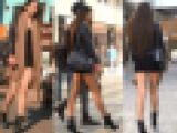 【いくら直してもハミ出てくるクッソwww短いスカートを穿いたお姉さんを盗撮！！】