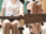 音あり高画質 机の下の光景！パンスァ＂脚ＯＬ 足裏も