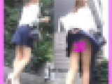 ミニドレスお姉さんの大胆過激なTバックがwww丸見えになったところを盗撮！！