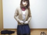 着ぐるみパンストオナニー(制服黒タイツ、レオタード光沢パンスト、部活風)