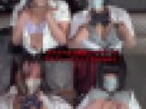 カラオケ店で2人まとめて制服パンチラ（3）ブラジャーずらして乳首見せろ！