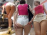 【超高画質】身震いするショートカッァ＂女！完璧BODY＆HOTパンツの激熱コラボで美乳＆美クビレ＆美尻がマジ堪らん！！