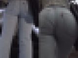 セクシーデニム37＊グラマー体型の小柄ギャルが魅せるエロい尻を粘着撮り♪