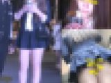 【盗撮！】むっちむちお姉さんのお尻を粘着してパンチラ逆さ撮り！！