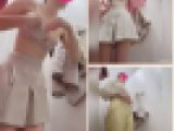 【巡回カメラ／試着室の中まで】美女が下着姿で着替えをお披露目