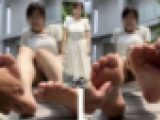 美白透明感美女23.5cm激弱足裏くすぐり！5分39秒